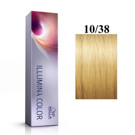 Wella Professionals Illumina Color - Teinture capillaire permanente 10/38 Bright Light Blonde Golden Blue - 60 ml - Coloration pour cheveux