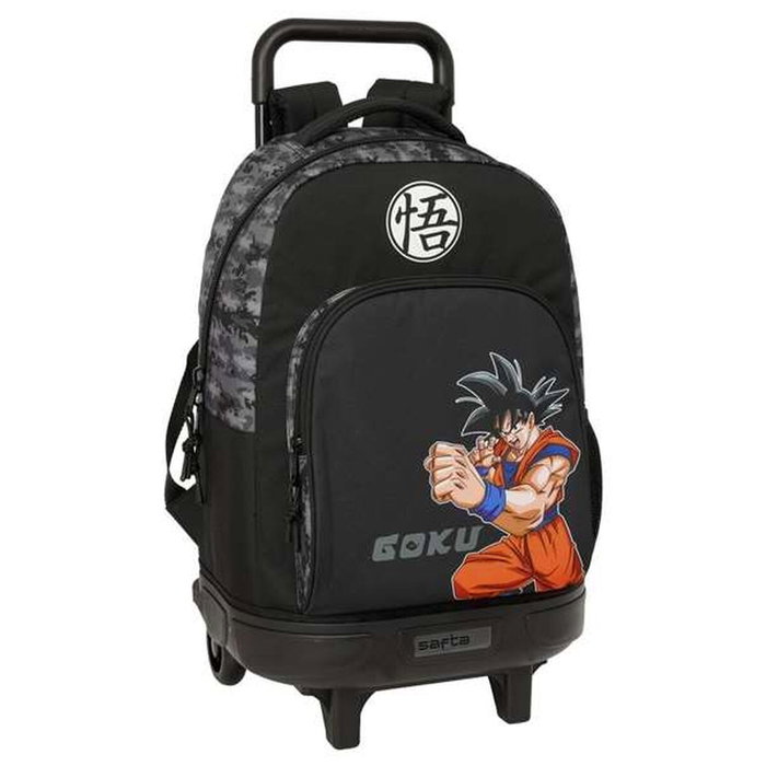 Safta Cartable Dragon Ball Noir avec Roues et Sac Amovible 33x45x22cm