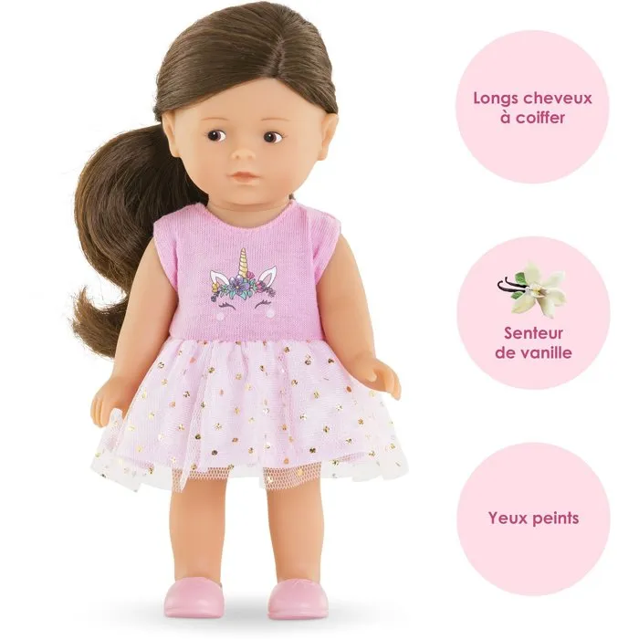 Corolle - Mini Corolline Romy Licorne - Poupée 20 cm avec serre-tête licorne et tenue - Vanille - À partir de 3 ans Corolle - Mini Corolline Romy Licorne - Poupée 20 cm avec serre-tête licorne et tenue - Vanille - À partir de 3 ans