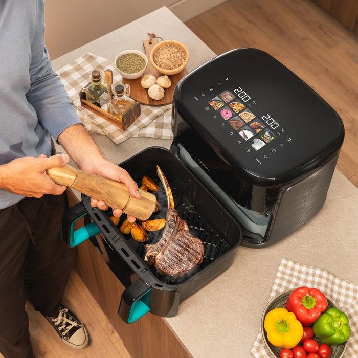 Friteuse à air Cecotec Cecofry&Grill Smokin'Prime 11000 2800W 10L Inox Noir