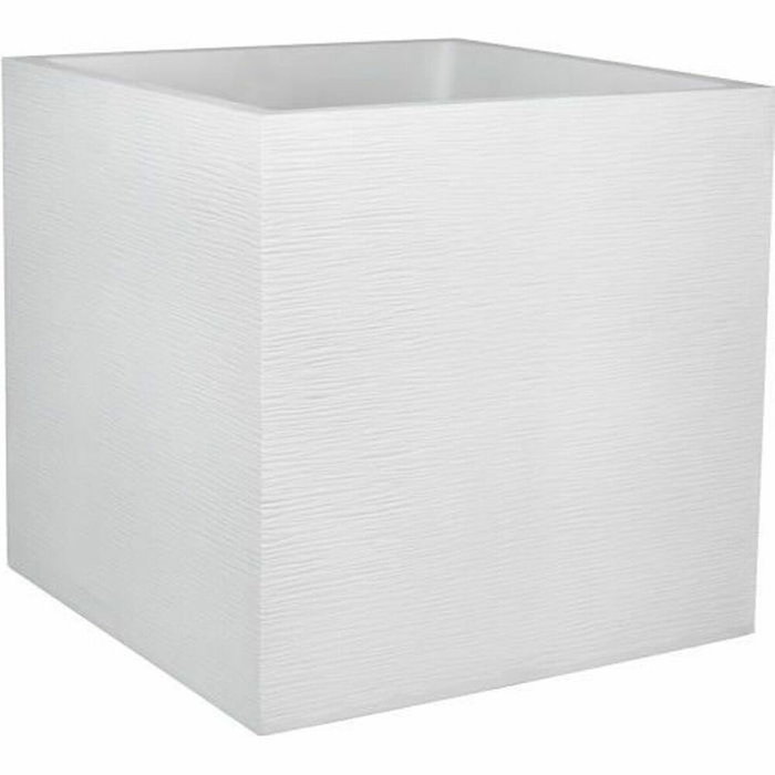 Eda Pot de fleurs Carré Graphit 57 L Blanc cérusé