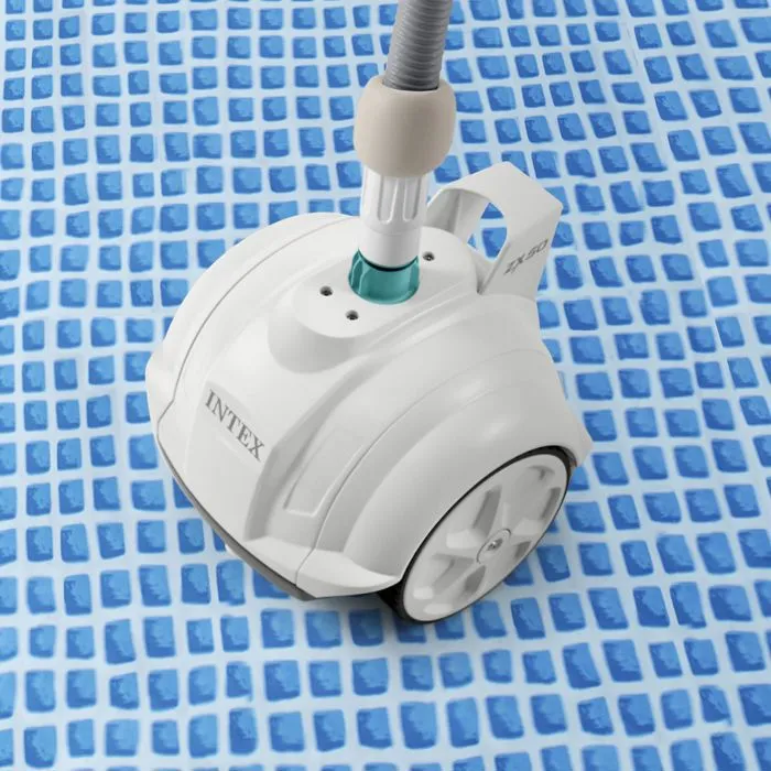 Intex Robot aspirateur de piscine ZX50 pour bassins jusqu'à Ø 6.10 m, 2 brosses rotatives, collecteur 0.83L