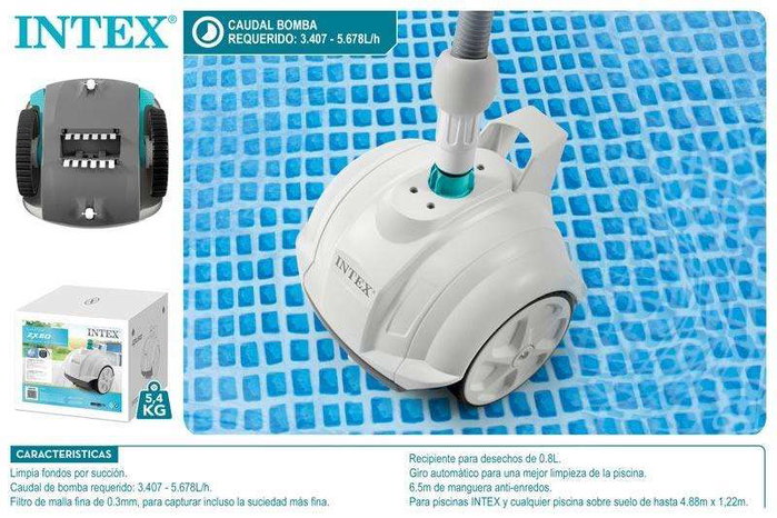 Intex Robot aspirateur pour piscine ZX50 avec 2 brosses rotatives