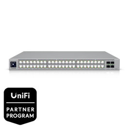 Ubiquiti Commutateur 48 ports Entreprise, couche 3, PoE+++, ports RJ45 10 GbE et SFP28 25G - Etherlighting™