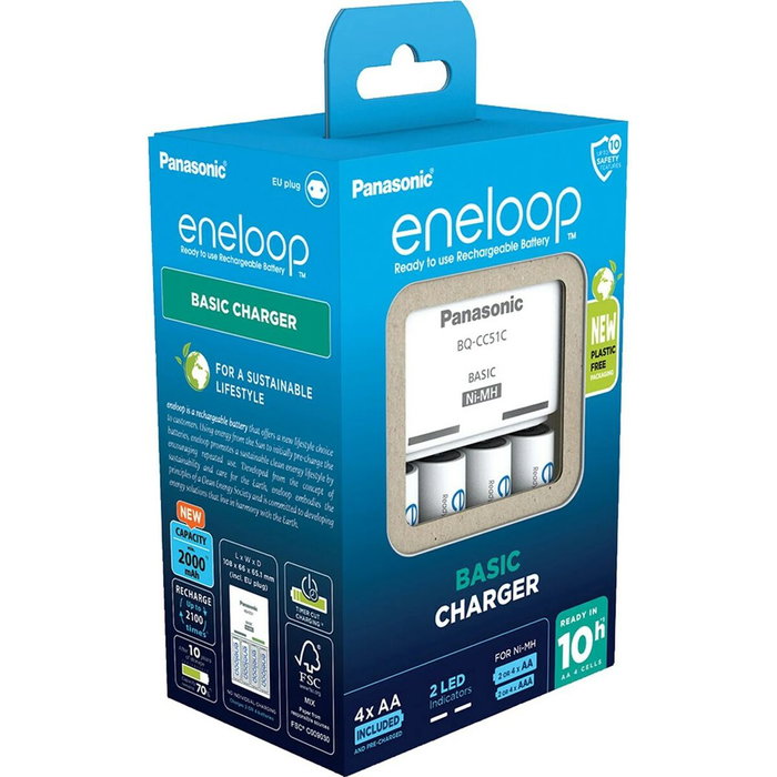 Panasonic K-KJ51MCD40E Chargeur de batterie avec 4 piles