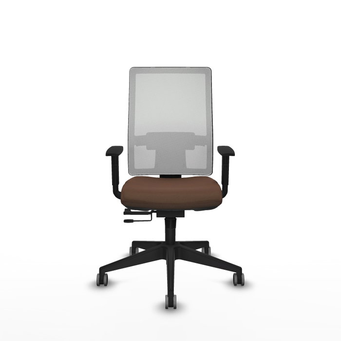Piqueras y Crespo Chaise de Bureau Horna Blanc et Brun foncé