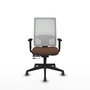 Piqueras y Crespo Chaise de Bureau Horna Blanc et Brun foncé