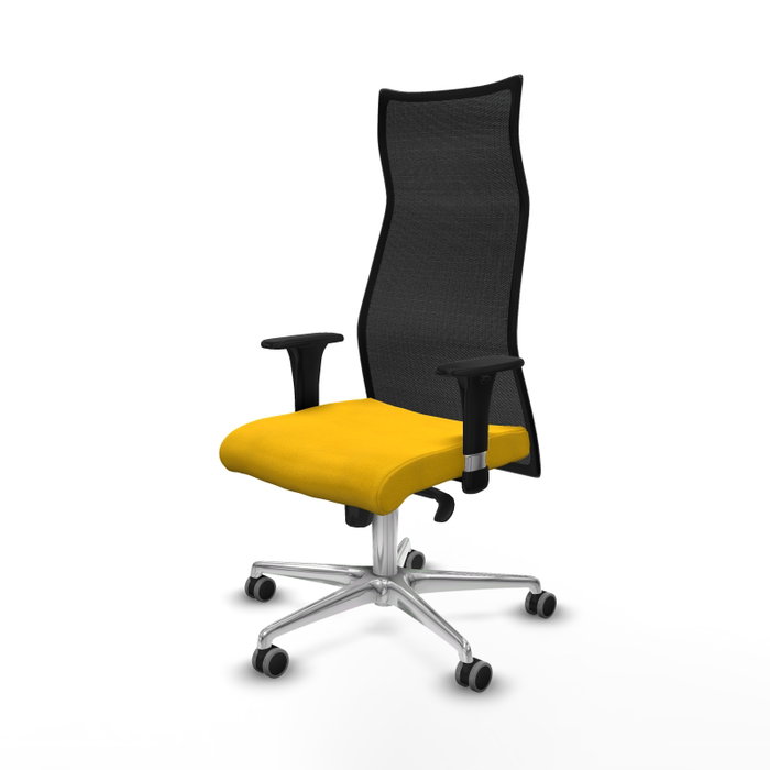 Piqueras y Crespo Chaise de Bureau Albacete Jaune et Noir