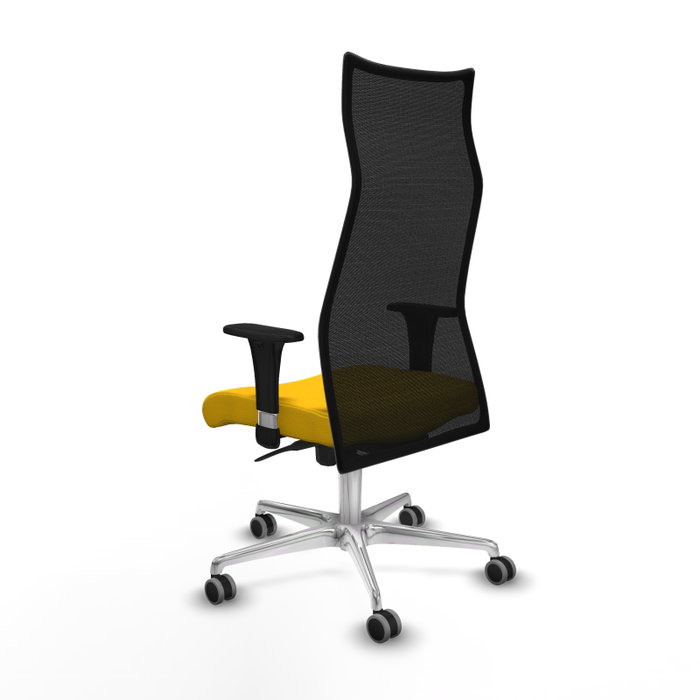 Piqueras y Crespo Chaise de Bureau Albacete Jaune et Noir