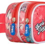 KARACTERMANIA Coffret à crayons Stitch Disney double compartiment avec fermeture éclair et relief 3D, 9,5x22x8cm, fourré intérieur