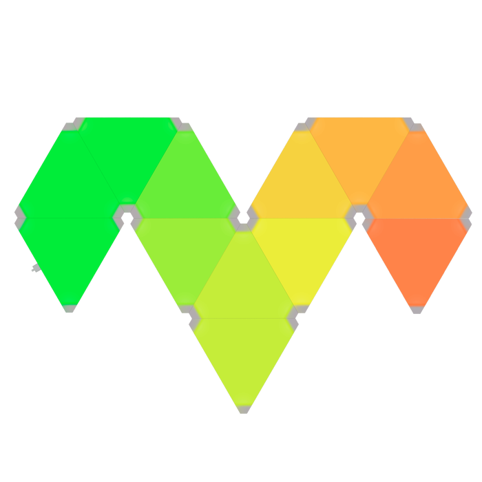 Phoenix Technologies Kit de Panneaux Lumineux Modulaires Triangulaires RGB WiFi Smartlife pour Décoration Murale