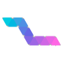 Phoenix Technologies Kit de Panneaux Lumineux Modulaires Triangulaires RGB WiFi Smartlife pour Décoration Murale