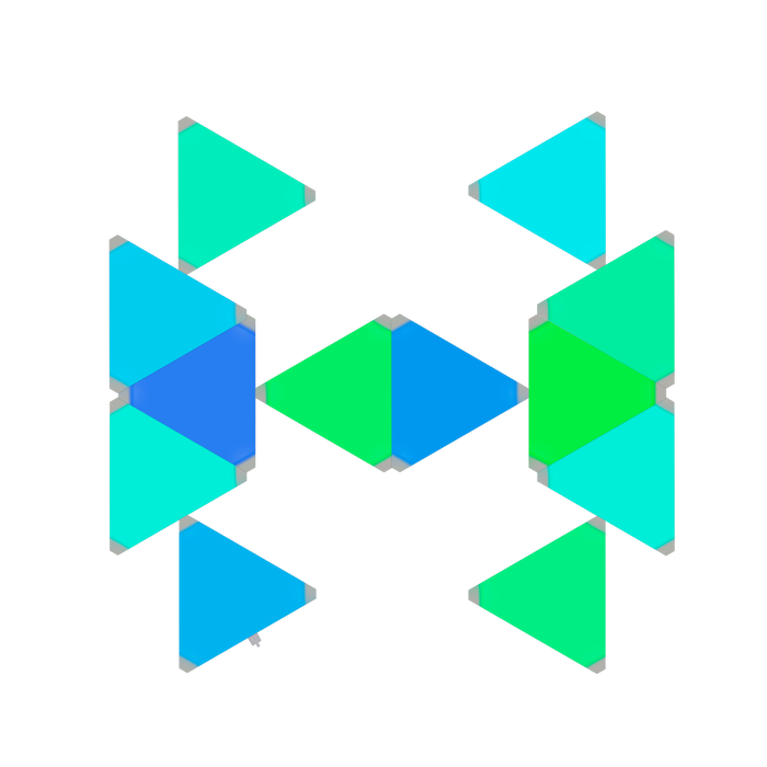 Phoenix Technologies Kit de Panneaux Lumineux Modulaires Triangulaires RGB WiFi Smartlife pour Décoration Murale