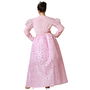 Déguisement Adulte Fée Marraine Rose pour Femme Taille XL, Robe Longue avec Détails Argentés, Polyester, Carnaval, 2023