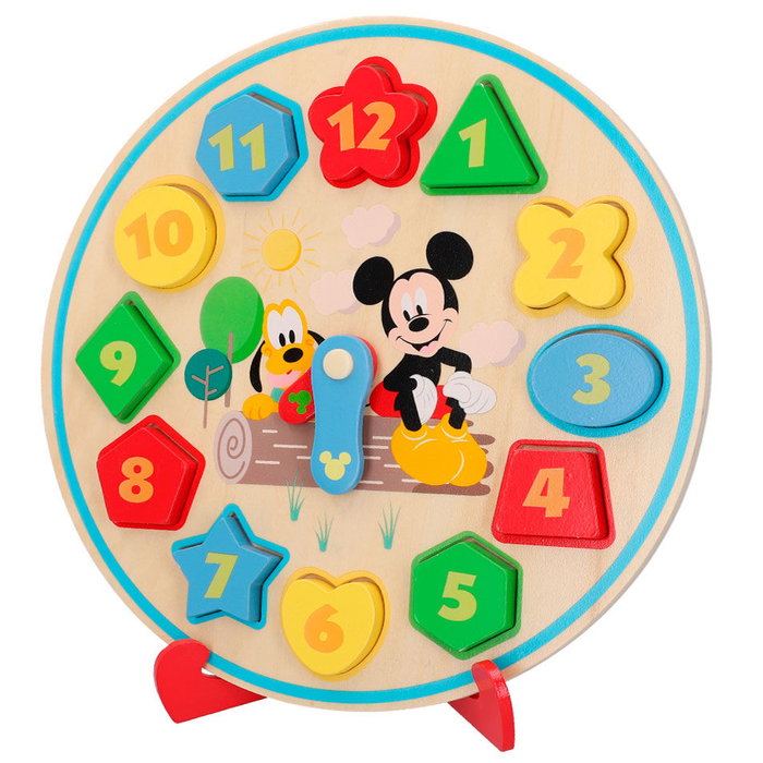 WOOMAX Reloj Baby Disney en bois - Taille 30 cm, 15 pièces, dès 3 ans WOOMAX Reloj Baby Disney en bois - Taille 30 cm, 15 pièces, dès 3 ans