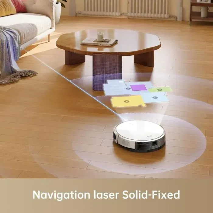 MOVA Robot Aspirateur Laveur 2 en 1 M1, 4500 Pa, Navigation Intelligente par SoF LiDAR, Brosse Multi-Surfaces