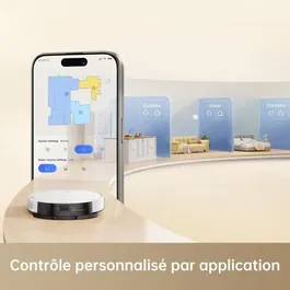 MOVA Robot Aspirateur Laveur 2 en 1 M1, 4500 Pa, Navigation Intelligente par SoF LiDAR, Brosse Multi-Surfaces