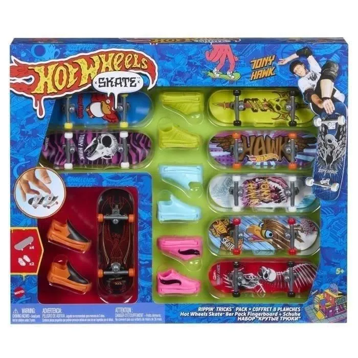 Hot Wheels Pack Tony Hawk Fingerskate 8 tablas MATHLP19 Multicolor Hot Wheels Pack Tony Hawk Fingerskate 8 tablas MATHLP19 Multicolor
