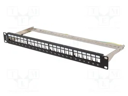 LANBERG Panneau de brassage Keystone 24 ports 1U noir