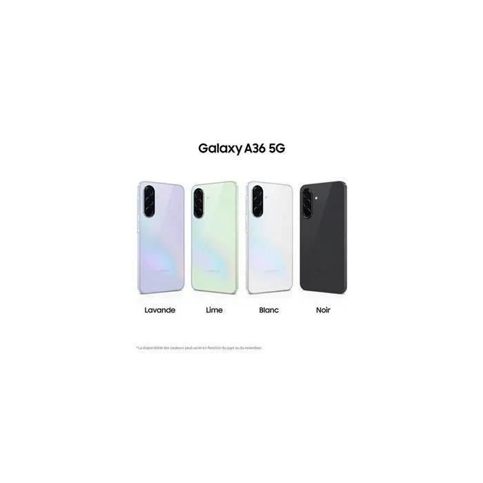 Samsung Galaxy A36 5G - Smartphone 128 Go Noir - Ecran Super AMOLED 6,7" 120Hz, Appareil photo 50MP, Charge rapide 45W Samsung Galaxy A36 5G - Smartphone 128 Go Noir - Ecran Super AMOLED 6,7" 120Hz, Appareil photo 50MP, Charge rapide 45W