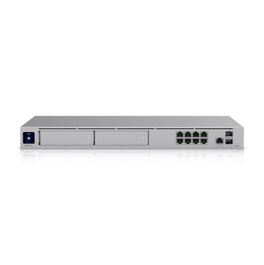 Ubiquiti Dream Machine Enterprise Routeur avec 10 Gbps SFP+, 8 Ports Gigabit LAN, 2.5 GbE WAN, 2 Baies HDD 3.5", SSD 128 Go, Écran Tactile 1.3", Aluminium CNC