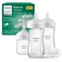 PHILIPS AVENT Natural Verre 3.0 - Kit nouveau-né avec biberon en verre 120 ml, 2 biberons 240 ml et sucettes 0-6 mois - Confort optimal et hygiène