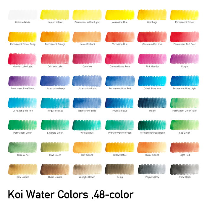 Sakura Koi Water Colors Pocket Field Sketch Box avec 48 godets Sakura Koi Water Colors Pocket Field Sketch Box avec 48 godets