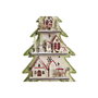 Sapin de Noël DKD Home Decor Rouge Arbre Bleu Rose Bois Vert (23 x 9 x 47 cm) (2 Unités)