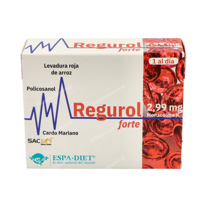 Espadiet Regurol Forte 30 capsules - Complément alimentaire monacoline K pour le cholestérol Espadiet Regurol Forte 30 capsules - Complément alimentaire monacoline K pour le cholestérol