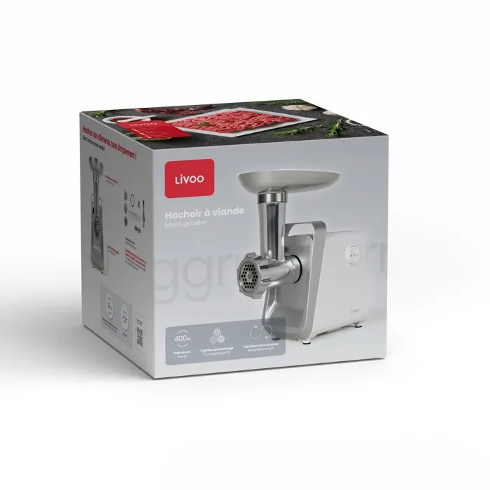 Livoo Hachoir à viande DOP257W 350 W, 1,5 kg/min Livoo Hachoir à viande DOP257W 350 W, 1,5 kg/min