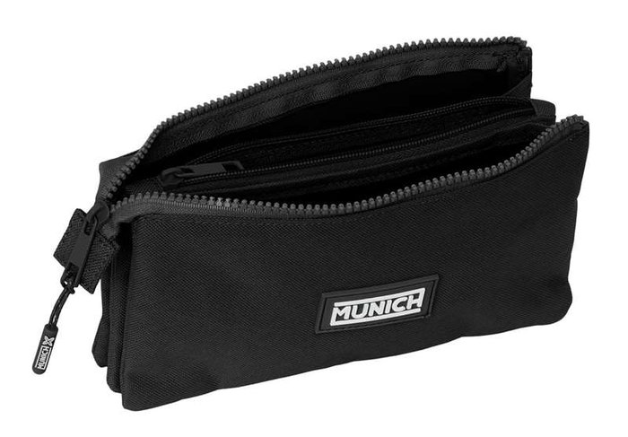 Safta Munich - Porte-tout triple basique noir - Dimensions 22x12x3 cm - Recommandé à partir de 3 ans Safta Munich - Porte-tout triple basique noir - Dimensions 22x12x3 cm - Recommandé à partir de 3 ans
