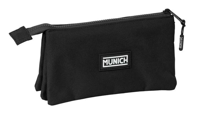Safta Munich - Porte-tout triple basique noir - Dimensions 22x12x3 cm - Recommandé à partir de 3 ans Safta Munich - Porte-tout triple basique noir - Dimensions 22x12x3 cm - Recommandé à partir de 3 ans