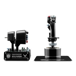 Thrustmaster Hotas Warthog MKII, Joystick et Double Manette des Gaz, Noir / Argent