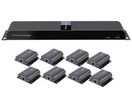 Techly Répartiteur HDMI 1x8, 1x8 HDMI over CAT6, Distribution vers 8 Écrans, 1080p 60Hz, IR, jusqu'à 50m, Plug & Play