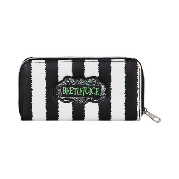 Karactermania Billetero Essential Bitelchús/Beetlejuice Stripes en PVC avec 12 compartiments cartes, 2 billets et monnaie - 19 x 10 x 2 cm