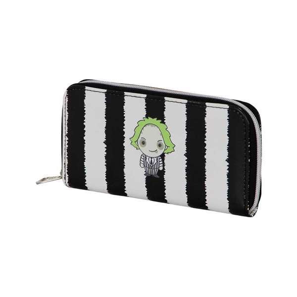 Karactermania Billetero Essential Bitelchús/Beetlejuice Stripes en PVC avec 12 compartiments cartes, 2 billets et monnaie - 19 x 10 x 2 cm