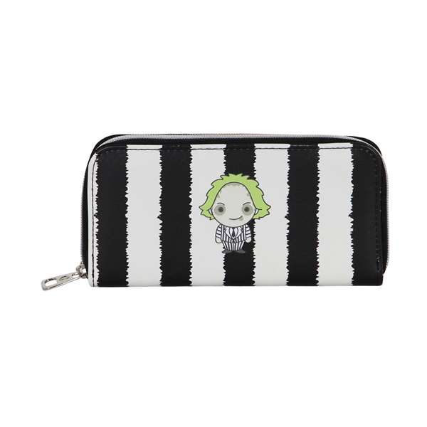 Karactermania Billetero Essential Bitelchús/Beetlejuice Stripes en PVC avec 12 compartiments cartes, 2 billets et monnaie - 19 x 10 x 2 cm