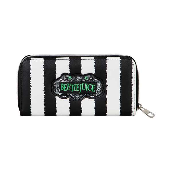 Karactermania Billetero Essential Bitelchús/Beetlejuice Stripes en PVC avec 12 compartiments cartes, 2 billets et monnaie - 19 x 10 x 2 cm