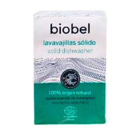 BIOBEL Lavavajillas Solide 150 g, Tablette pour Lave-Vaisselle, 100% Naturel, Vegan, Certifié Ecocert, Huile Essentielle de Citronnelle, Puissant Dégrippant