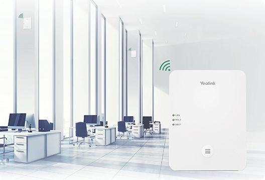 Yealink Système DECT IP Multi-Cell W80 - Base W80B et Manager W80DM - Couverture 50m intérieur / 300m extérieur - PoE, VLAN, Sécurité - Jusqu'à 100 postes