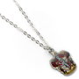 THE CARAT SHOP Pendentif Gryffindor Harry Potter en Alliage de Zinc Argenté, Dimensions 20 mm x 25 mm, Chaîne de 40 cm (avec Extension 5 cm)