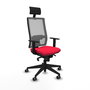 Piqueras y Crespo Chaise de Bureau Horna Rouge et Gris