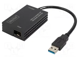 DIGITUS Adaptateur USB pour Ethernet SFP x2, USB 3.0, noir