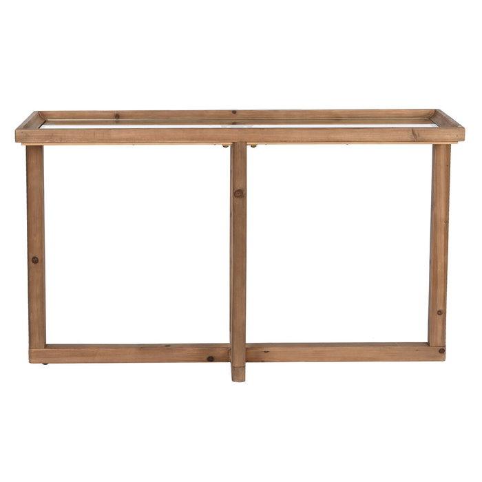 Console Home ESPRIT Marron Verre Sapin 120 x 33 x 75 cm Console Home ESPRIT Marron Verre Sapin 120 x 33 x 75 cm