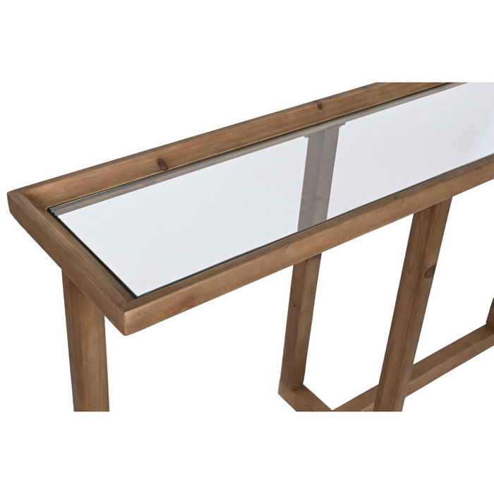 Console Home ESPRIT Marron Verre Sapin 120 x 33 x 75 cm Console Home ESPRIT Marron Verre Sapin 120 x 33 x 75 cm