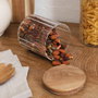 Home Deco Factory Bocal avec couvercle en acacia 500 ml