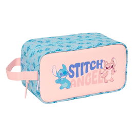 Fourre-tout Lilo & Stitch Ohana Bleu clair Rose clair 29 x 15 x 14 cm