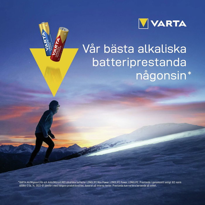 Batteries Varta alkalina longlife power aa - lr06 1,5 V AA LR06 (24 Pièces) (24 Unités)