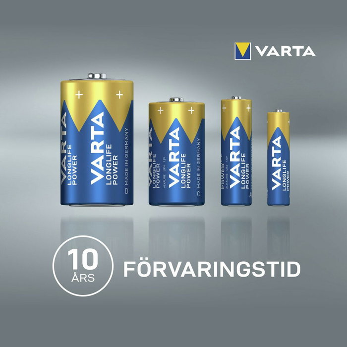 Batteries Varta alkalina longlife power aa - lr06 1,5 V AA LR06 (24 Pièces) (24 Unités)