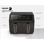 FAGOR Airfryer FG2X4L - Friteuse sans huile double cuisson, 2 cuves de 4L (8L total), 2200W, 10 programmes, cuves lavables au lave-vaisselle